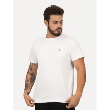 Imagem de Camiseta Reserva Masculina Básica Brasa Red Branca, XL/GG