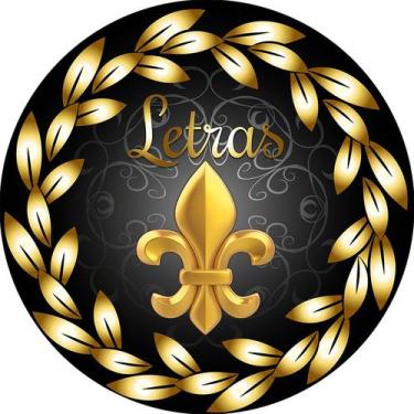 Imagem de Painel De Festa Redondo 1,50x1,50 - Profissão Letras Frame Dourado 001