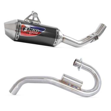 Imagem de Escapamento Pulse Foco Racing Crf 250f Trilha Motocross Enduro, Preto