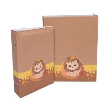 Imagem de Estojo Imantado com Álbum para 100 Fotos 15x21 - REI LEÃO Selva Leãozi