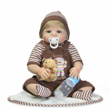 Imagem de Bebê Reborn Menino Todo Em Silicone 55Cm - PRO BABY REBORN