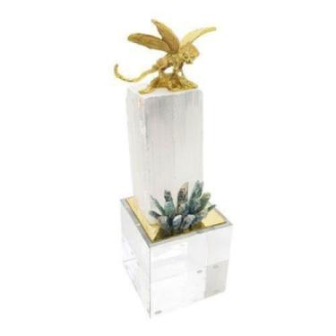 Imagem de Escultura Medio Decorativa Animal sob Marmore Cristal luxo - LUXdécor