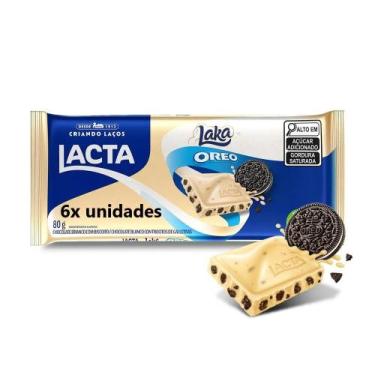 Imagem de Pack Com 6x Chocolate Branco Lacta Laka Oreo 80g