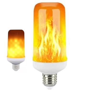 Imagem de Lampada Led Efeito Fogo Chama 3 Modos E27 Iluminaçao Luz Ambiente Decoraçao Mesa Jantar Jardim Varanda Festa Confraternizaçao Evento