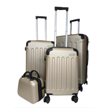 Imagem de Kit Malas de Viagem 4 peças ABS Giratória - PAIVA BAG, Champanhe