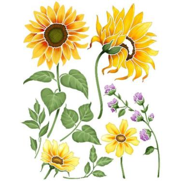 Imagem de Stencil Pintura Margaridas Str-260 20x25 Litoarte