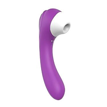 Imagem de Screaming S-Hande Sugador de Clitóris Vibrador Feminino Ponto G 9 Modos de Vibração 18cm x 4cm em Silicone Recarregável (ROXO)