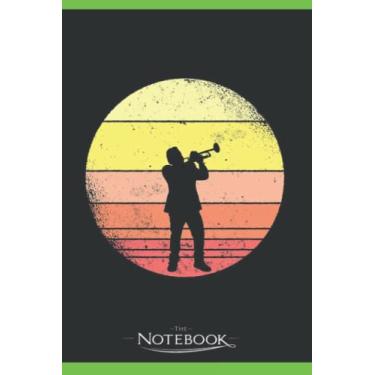 Imagem de Trumpet Player Retro Notebook: Planner, Diary, Lined College Ruled Paper 120 Lined | 6 x 9 inches Notebook, Note Pad, Notes