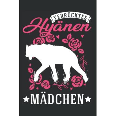 Imagem de Hyäne Notizbuch: Verrücktes Hyänen Mädchen Erdwolf Hyena / 6x9 Zoll / 120 gepunktete Seiten