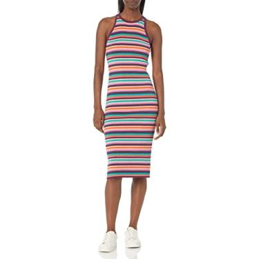 Imagem de Trina Turk Vestido de malha listrado feminino, Multi, PP