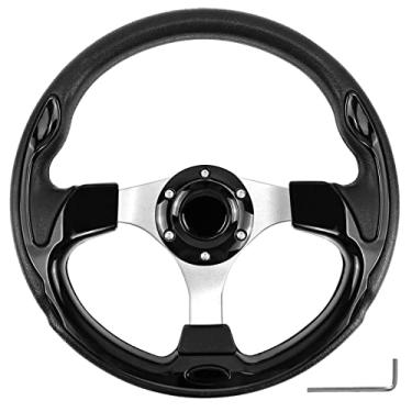 Imagem de QYMOPAY Volante de Carrinho de Golfe, Volante de Skid, Carrinho de Golfe Universal para Carro de Clube Ezgo Rxv E Txt, Yamaha, Precedent Tempo, Ds (Volante de Carrinho de Golfe C)