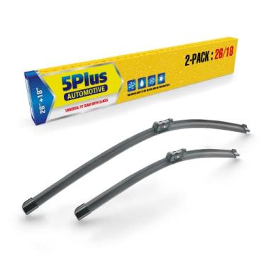 Imagem de 5 PLUS 26"+18" Palhetas de Limpador de Para-Brisa de Substituição para Vw Volkswagen Gti Golf 2020-2015 E-Golf 2021-2014 Audi A3 2021-2012 S3 2021-2013 Rs3 2021-2015 Palhetas de Li (26''+18''(Trava Su