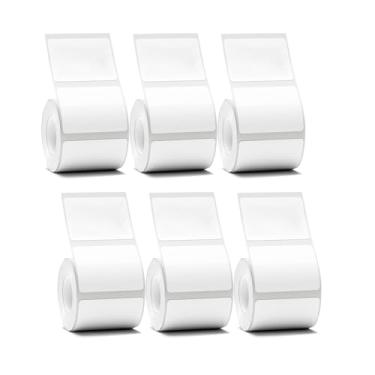 Imagem de Fita de etiquetagem compatível com NIIMBOT B21/B1/B3S, 6 rolos de adesivos de etiqueta térmica 50 x 30 mm (50 x 30 mm) substituição de fita de etiquetagem de recipiente de escritório laminada padrão