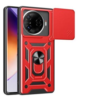 Imagem de Kukoufey Capa compatível com Tecno Camon 30 Pro 5G, com capa de lente de câmera deslizante compatível com Tecno Camon 30 Pro 5G CL8 capa vermelha