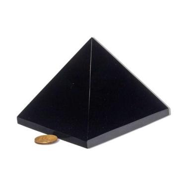Imagem de Pirâmide Obsidiana Negra 9 a 11cm entre 750 a 800g Classe A - Cristais