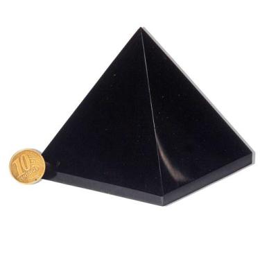 Imagem de Pirâmide Obsidiana Negra 9 a 10cm entre 600 a 650g Classe A - Cristais