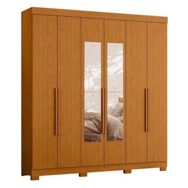 Imagem de Guarda Roupa Casal Vinci 6 Portas com Espelho - Móveis Albatroz, Cinam