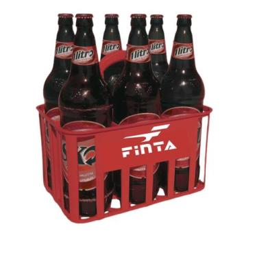 Imagem de Cesta Porta 6 Litrão Cerveja Garrafas Squeeze Com Alça  - Finta
