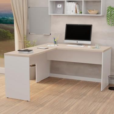 Imagem de Mesa Em L 1.40x1.50 Netmobil Tampo 30mm (Dubai/Branco)