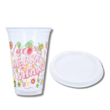 Imagem de KIT C/ 100 Un. de copo p/milk shake 550 ML. + 100 Un. s/furo p/copo 440, 550 E 660 ml.
