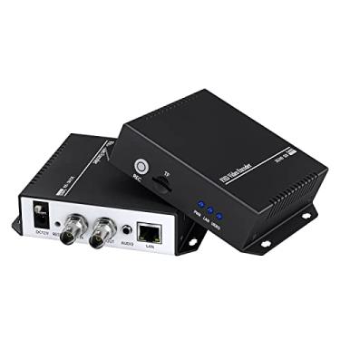 Imagem de UNISHEEN Codificador de vídeo H.265 H.264 SDI Level-B 1080p60, codificador de transmissão ao vivo, gravação de uma chave, girar, flip, clipe espelhado, suporte SRT/RTSP/RTMPS/UDP/NVR, etc