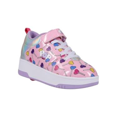 Imagem de Heelys Sapato Strive com salto com rodas, rosa/lavanda/multi, 5 EUA unissex criança grande, Rosa/Lavanda/Multi, 5 Big Kid