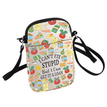 Imagem de Presente de agente de empréstimo I Can't Fix Stupid But I Can Get It A Loan Crossbody Bag Hipoteca Consultor Presente, Receba um empréstimo