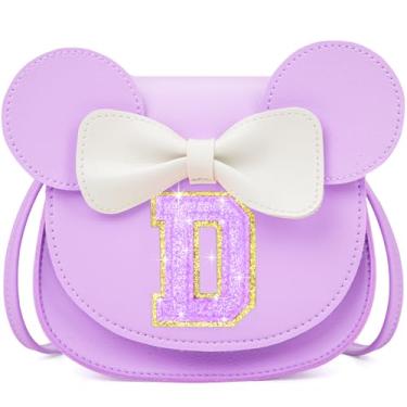 Imagem de OYLOLA Presentes de aniversário para meninas de 3, 4, 5, 6, 7 e 8 anos, bolsa infantil para meninas pequenas, presente para meninas, Roxo-roxo brilhante, D
