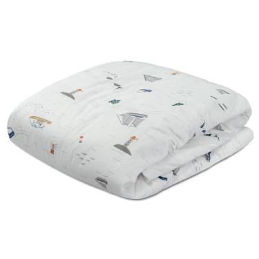 Imagem de Capa Edredom Duvet para edredom solteiro percal 200 fios Liso Estampad