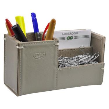 Imagem de Kit de mesa ADVOC em Couro Galvani, Bone