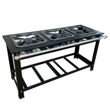 Imagem de Fogão Industrial 3 Bocas Cefaz Linha Gold Baixa Pressão CFZG-162