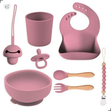 Imagem de Kit Alimentação Infantil + Chupeta- Silicone Fácil De Limpar - Tibaby,