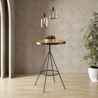 Imagem de Mesa Rodonda Aço Madri Amarula - CasaH