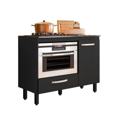 Imagem de Balcão Cooktop 4 ou 5 Bocas e Forno Fit com Porta e Gaveta - Nicili, P