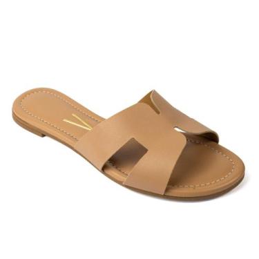 Imagem de Sandália Rasteirinha Vizzano Feminina Brilho Original 6371, Nude, 35