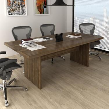 Imagem de Mesa para Reunião de Escritório 200x100cm ME4119 Nogal Tecnomobili