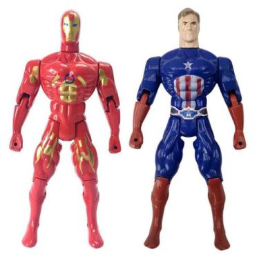 Imagem de Kit 2 Bonecos Articulados Super Heróis Liga da Justiça 29 cm - Gici Ki