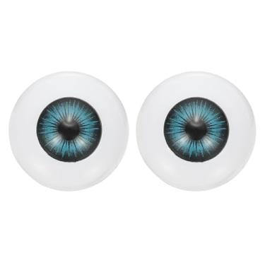 Imagem de PATIKIL Olhos de boneca de 24 mm, 2 peças de olhos acrílicos realistas de plástico para bonecas, máscaras, adereços de Halloween, artesanato, azul escuro