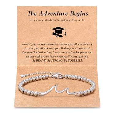 Imagem de Tarsus Presentes de formatura para ela 2025, pulseiras de formatura do ensino médio da 8ª série, presentes de mestrado para mulheres, amigas de graduação, filha, irmã, neta, average, Aço inoxidável