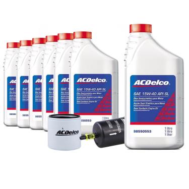 Imagem de Kit Troca De Oleo 15w40 Filtros 7 Litros Acdelco Prisma /agile /celta /meriva /montana...