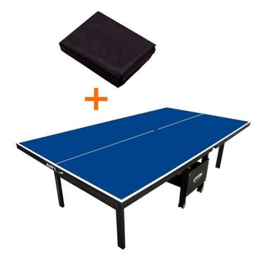Imagem de Mesa ping pong rodinhas articuladas mdf 18mm - klopf 1084 + Capa Impermeável