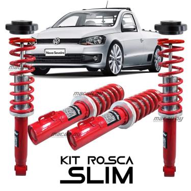 Imagem de Jogo Completo De Suspensao Rosca Slim Vw Saveiro G5 Ate G8