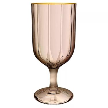 Imagem de Jg 6 taca refinatto vidro caram borda ouro 330ML L'HERMITAGE