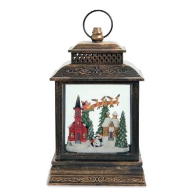 Imagem de Vila natalina lamparina vilarejo c/led bronze 30cm com som