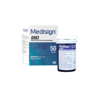 Imagem de Caixa 100 Tiras Teste Glicemia Medisign Gh83 Glicosímentro