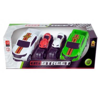 Imagem de Kit Carrinho Caminhonete Com Motinha Moto Brinquedo Na Caixa