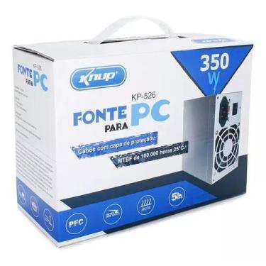 Imagem de Fonte De Alimentação Para Pc Knup Kp-526 350w bi-volt