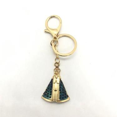 Imagem de Chaveiro Aparecida 12 cm metal dourado - Lua Mística - 100% Original -