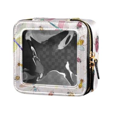 Imagem de Fitrendlovey Bolsa organizadora de maquiagem com grande claraboia e zíper estojo cosmético portátil para cuidados com a pele e itens essenciais de viagem, T12, one size