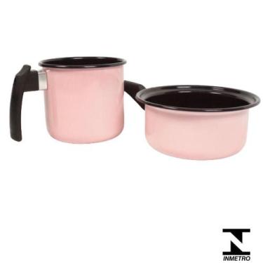 Imagem de Conjunto Baby 2 Pçs Rosa Esm. Indução Cooktop Elétrico A Gás - Chalott